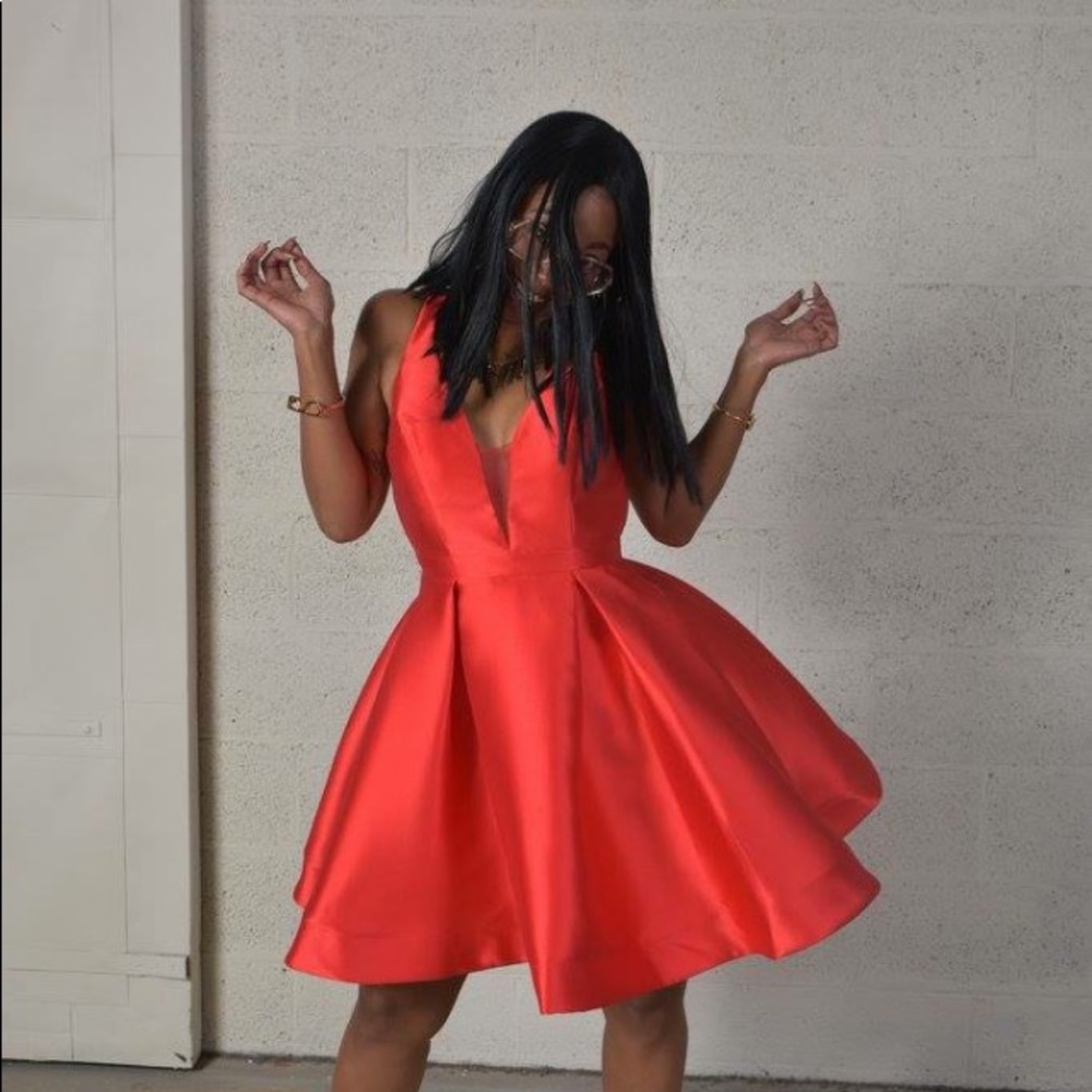 Red dress only wire once to a fashion show